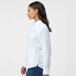 Columbia PFG Tamiami II Women's LS Shirt 212465 MED White NWOT Omni Shade